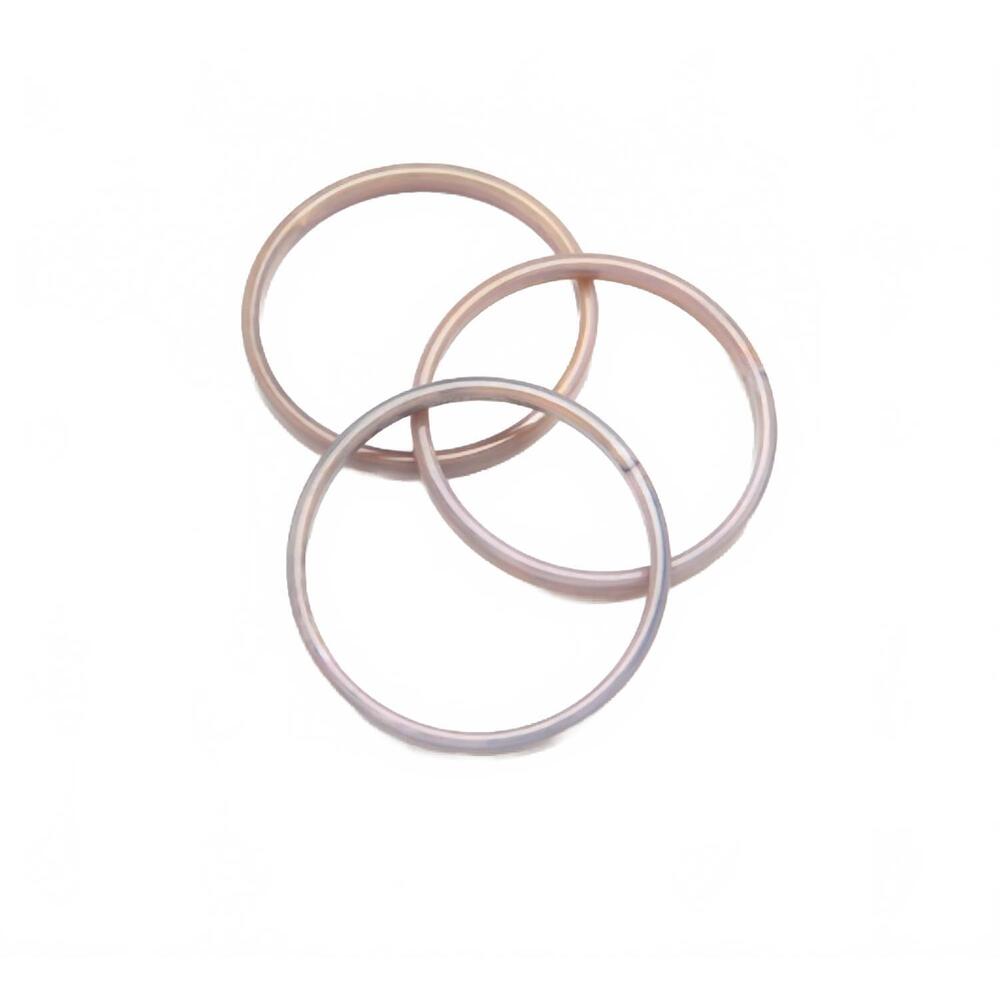 NEW PONO women's three piece braille bangle set in pink denim
